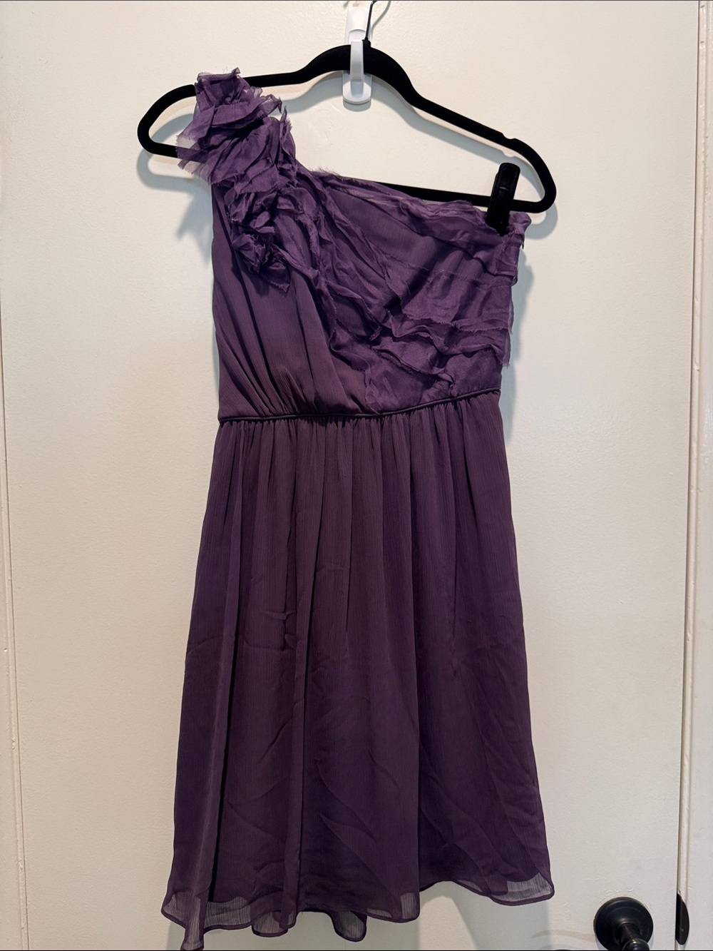 Max & Cleo One-Shoulder Purple Cocktail Dress